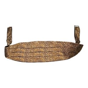 Brooks Brothers Cummerbund Gold Silk Paisley Formal Tuxedo Waist Sash Adjustable